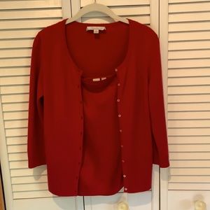 Cashmere sweater Classic Nordstrom Caslon brand with satin cami